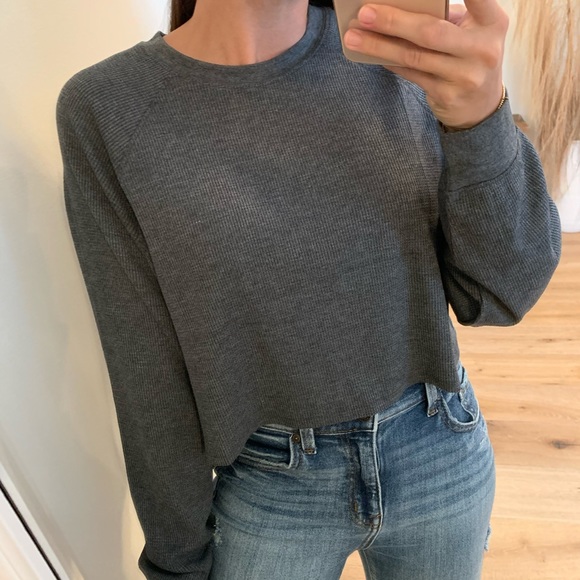 🏷SALE/LAST2 • Forever Staple Waffle Crop LS - Picture 4 of 6